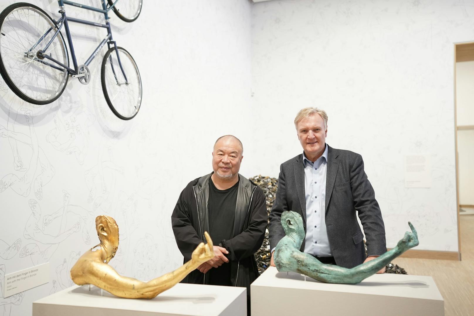 Albertina-Direktor Klaus Albrecht Schröder mit Künstler Ai Weiwei.