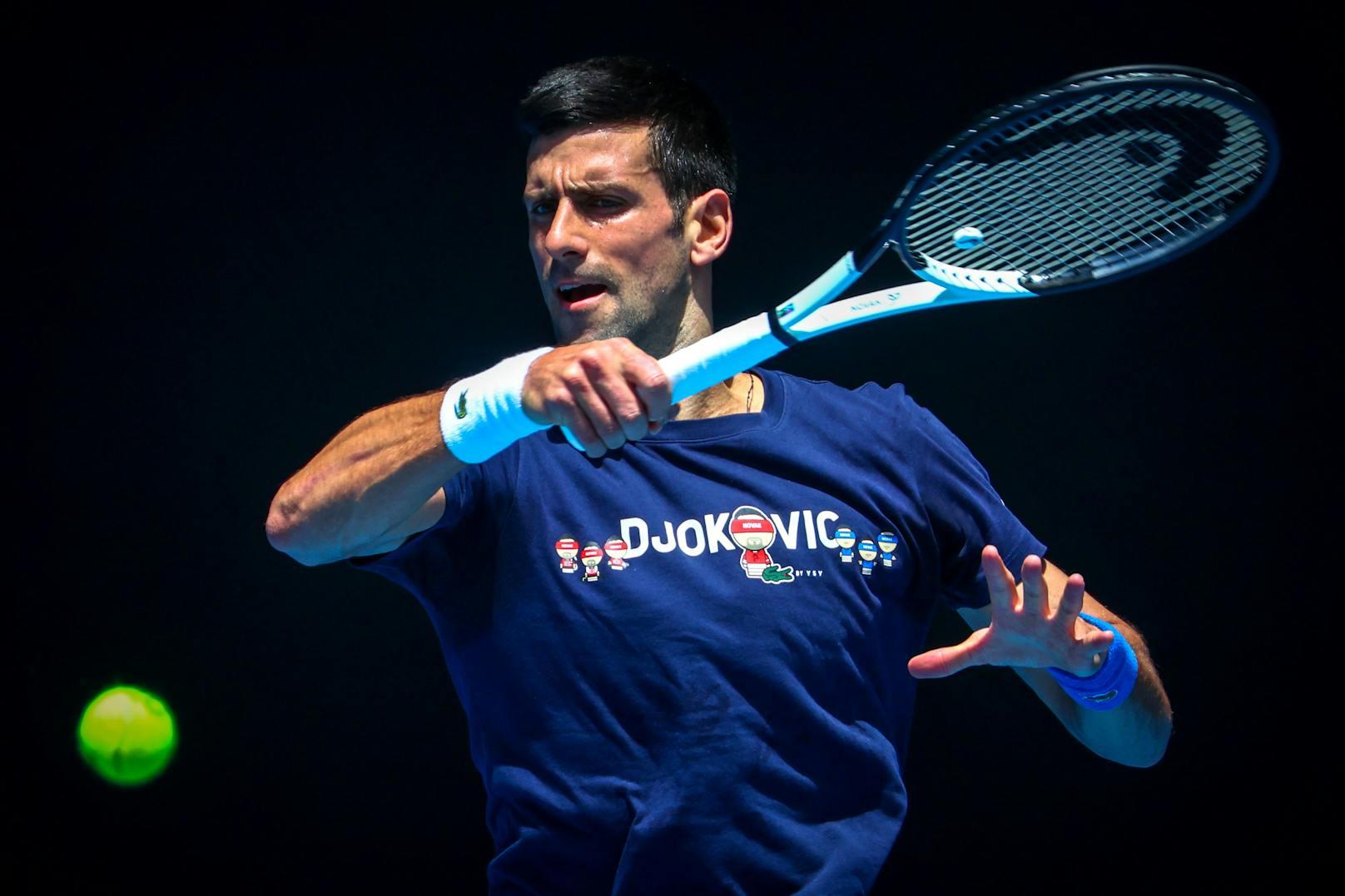 Novak Djokovic trainiert und wird Nummer eins.
