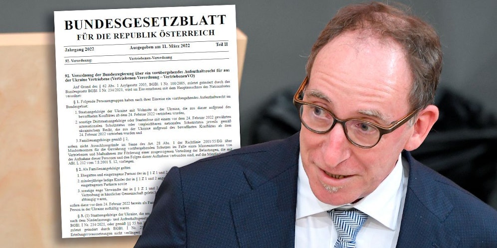 Die Vertriebenen-Verordnung war Johannes Rauch erste Amtshandlung als neuer Gesundheitsminister.