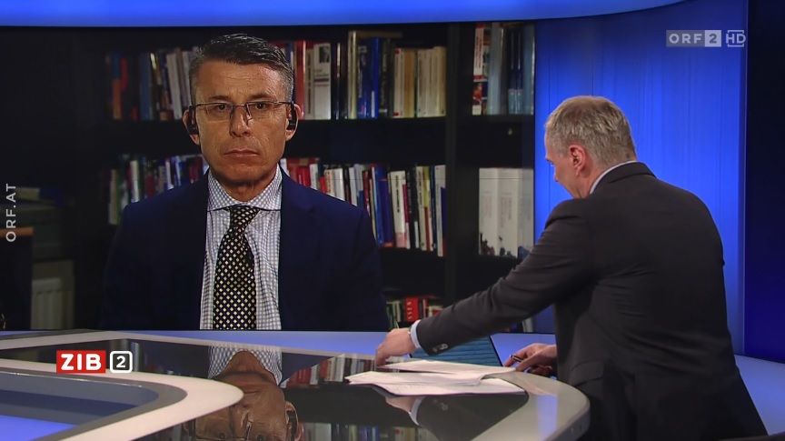 Russland-Experte Gerhard Mangott war am Montag (14.03.2022) zu Gast bei Armin Wolf in der ORF-"ZIB2". 