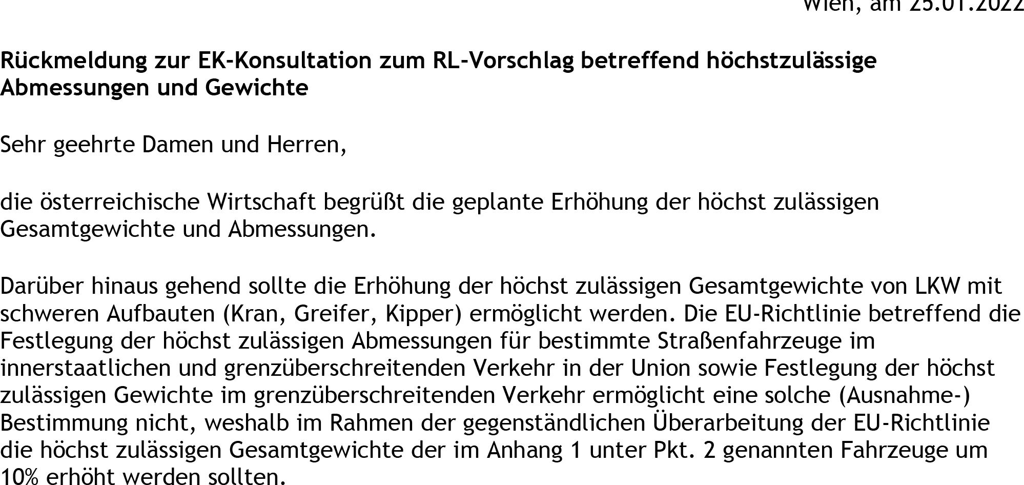 In einem Schreiben vom 25. Jänner an die EU-Kommission begrüßt die Wirtschaftskammer die Gigaliner-Zulassung.