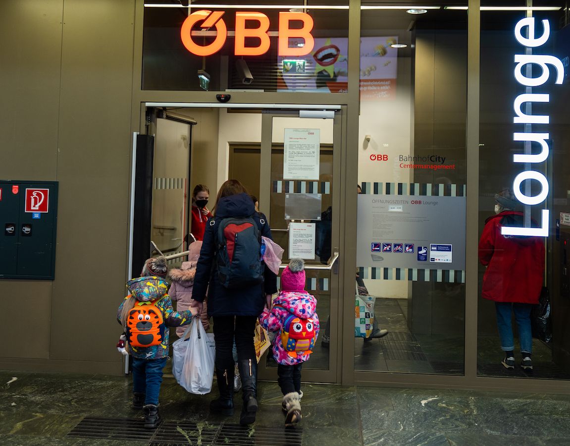 In der ÖBB Lounge am Wiener Hauptbahnhof werden ab sofort ukrainische Geflüchtete betreut.
