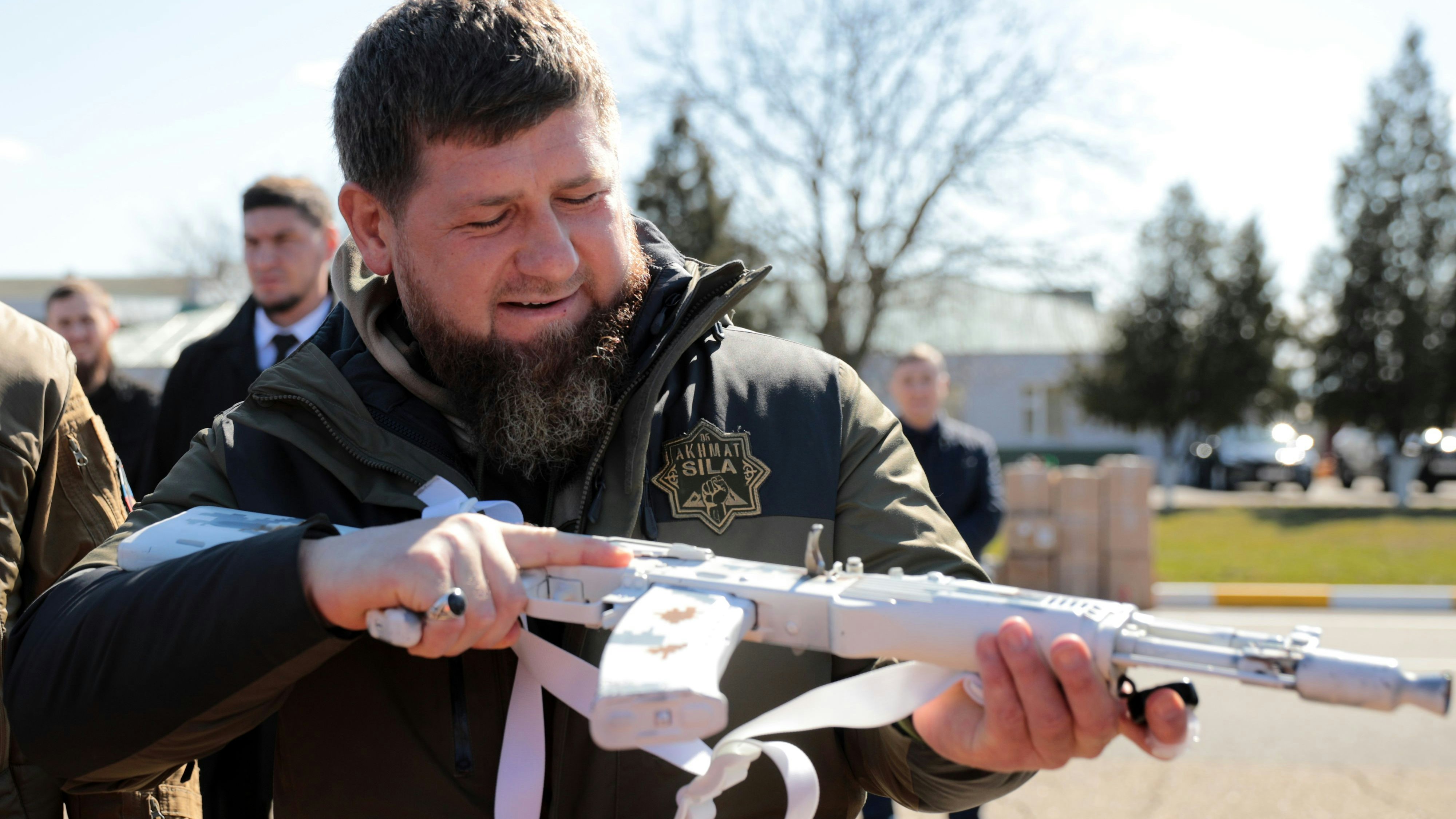 Ramsan Kadyrow beim Besuch der russischen "Special Forces University". 