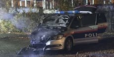 Krawalle in Linz – Verdächtige zündeten Polizeiauto an