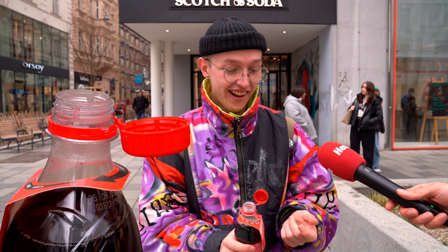 Umwelt-Aktivist Stefan ist höchsterfreut.