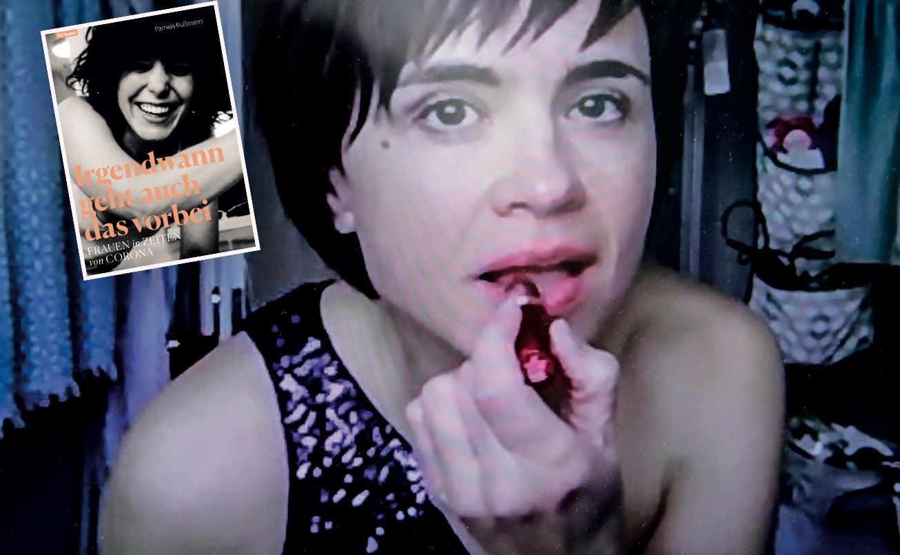 Fotografin Pamela Rußmann portraitierte in ihrem neuen Buch "Irgendwann geht auch das vorbei" Frauen im Lockdown, wie etwa ORF-Moderatorin Mari Lang (großes Bild).