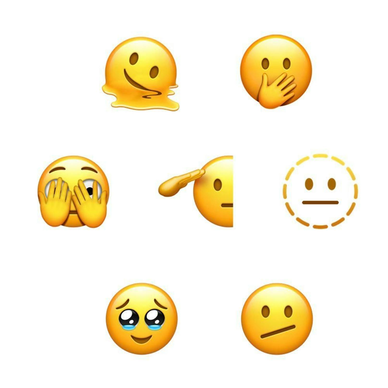 Unter den neuen Emojis durch iOS 15.4 sind neue Gesichter,….