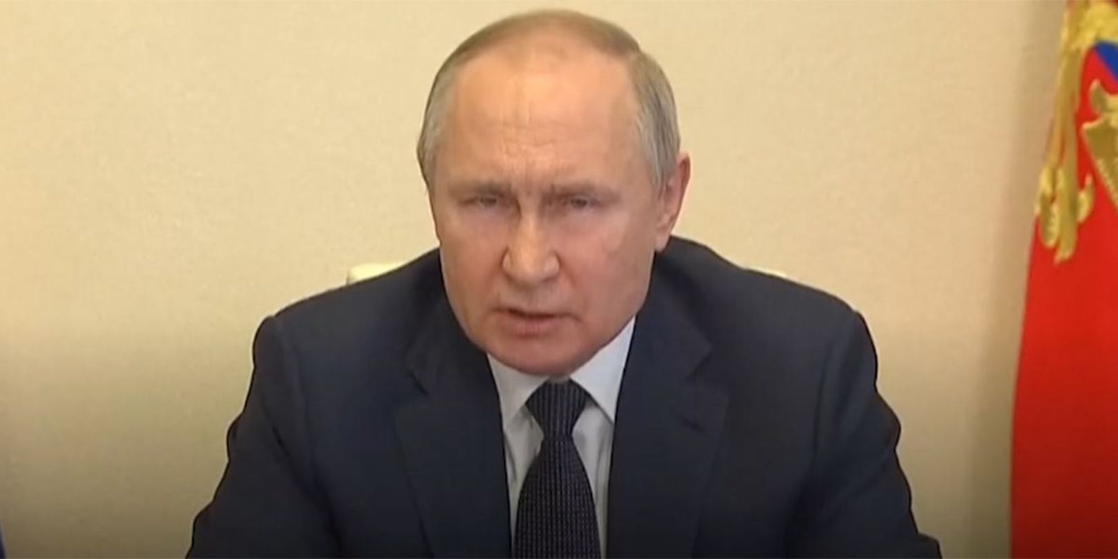 Wladimir Putin machte in der Videoansprache fassungslos.
