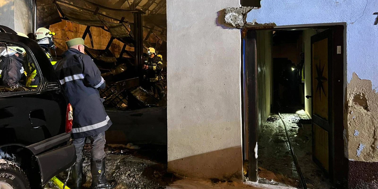 In Kaisersdorf brach in einem Nebengebäude eines Einfamilienhauses ein Feuer aus.