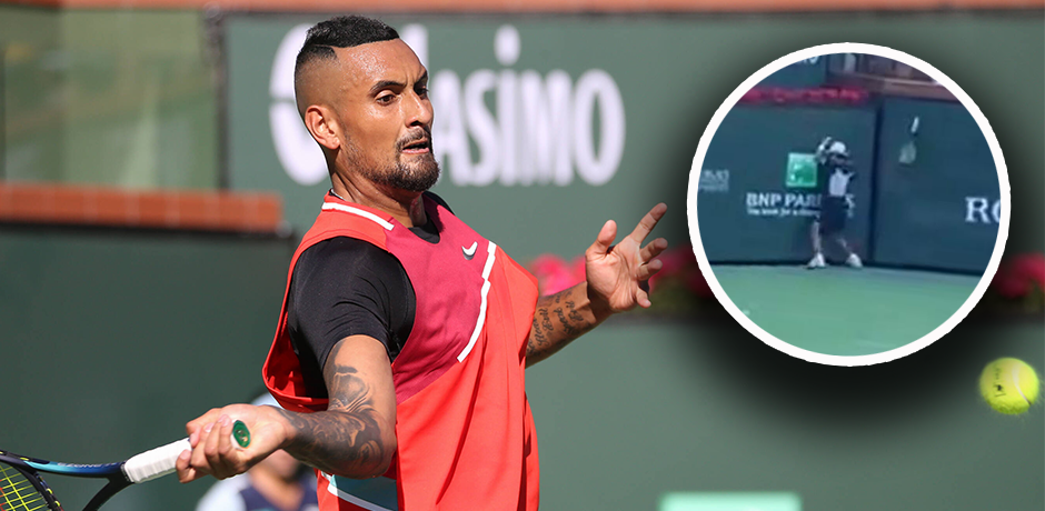 Nick Kyrgios verletzte mit dem Racket beinahe ein Kind. 