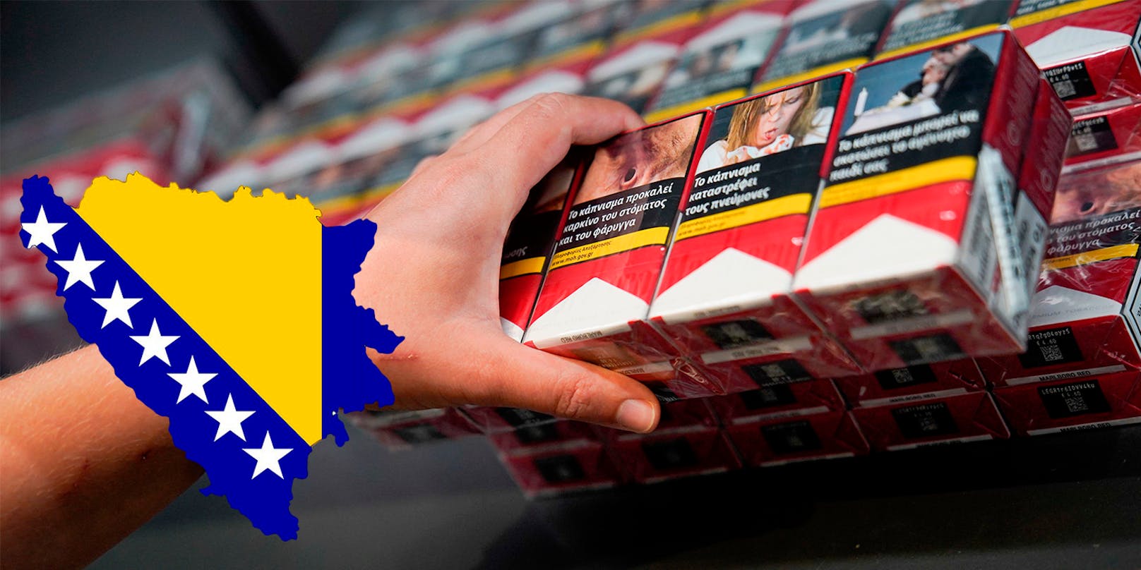 Eine Zigarettenpackung kostet in Bosnien-Herzegowina durchschnittlich 2,50 Euro.