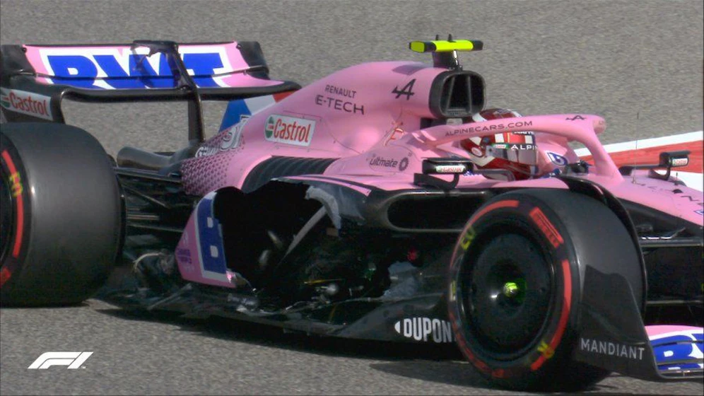 Esteban Ocon sorgte für die erste Rote Flagge. 