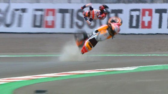 Motogp Star Marquez Flog Bei Sturz Wild Durch Die Luft Sportmix