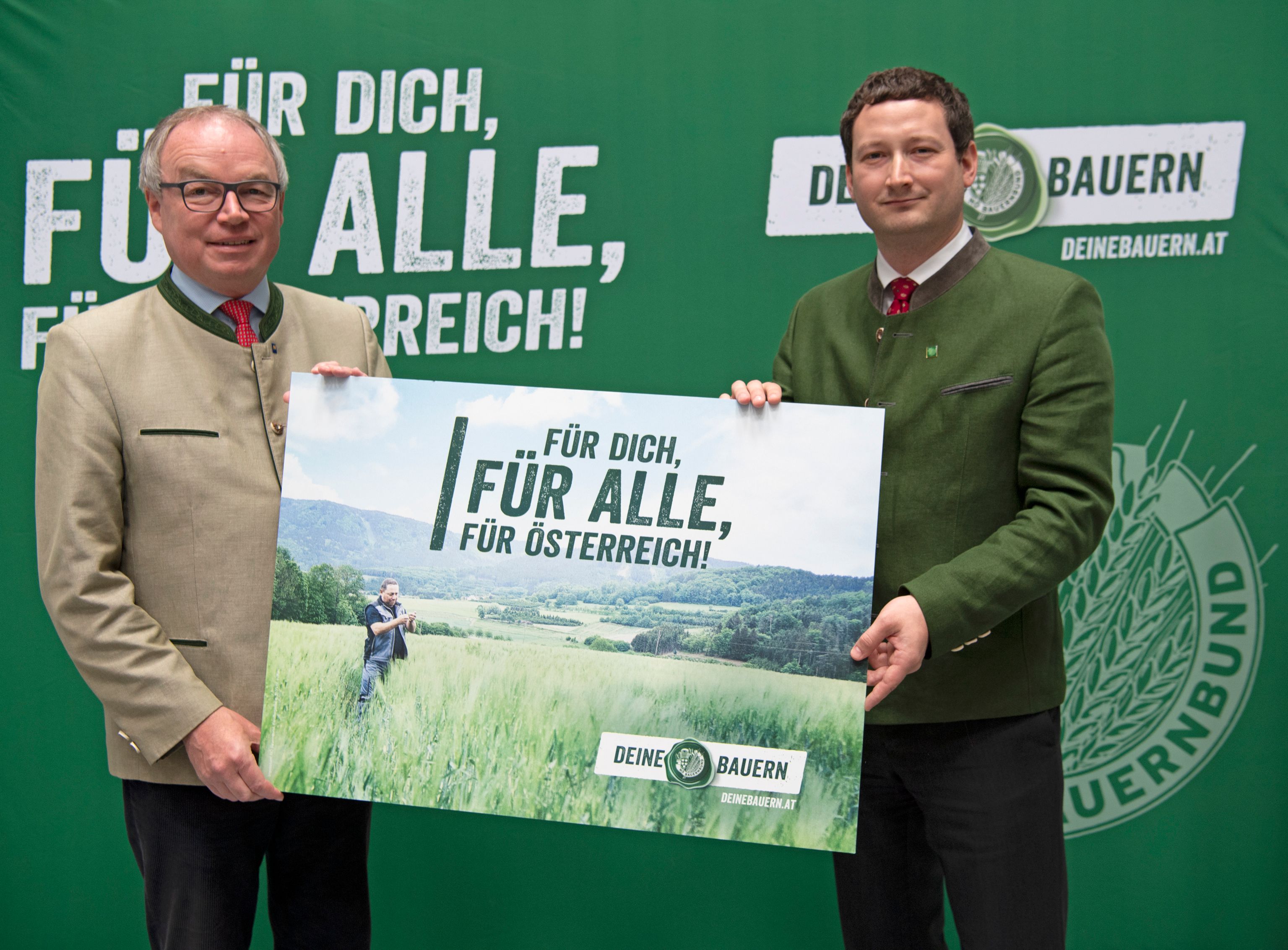 NÖ Bauernbundobmann und Landesvize Stephan Pernkopf und Direktor Paul Nemecek.