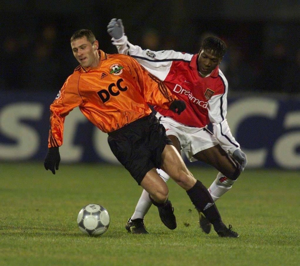 Schachtjor-Ikone Bakharev im Duell gegen Arsenal.&nbsp;