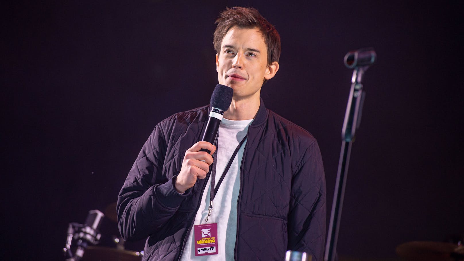 Philipp Hansa beim Ukraine-Benefiz im Wiener Ernst Happel Stadion.