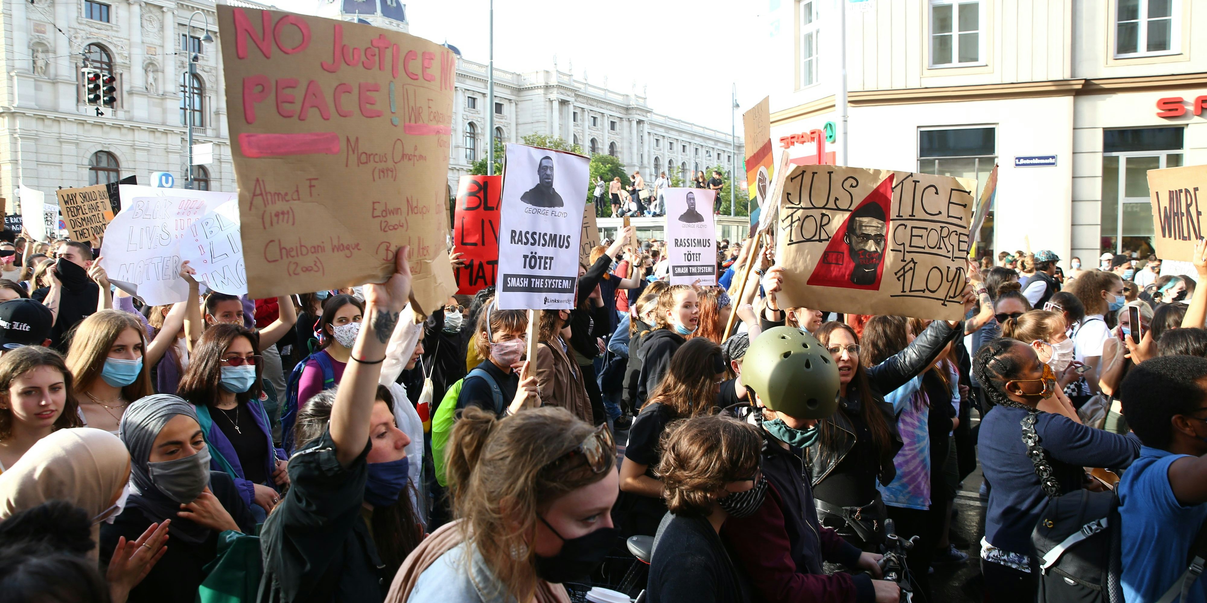 2020 gingen 50.000 Wiener gegen Rassismus auf die Straße.