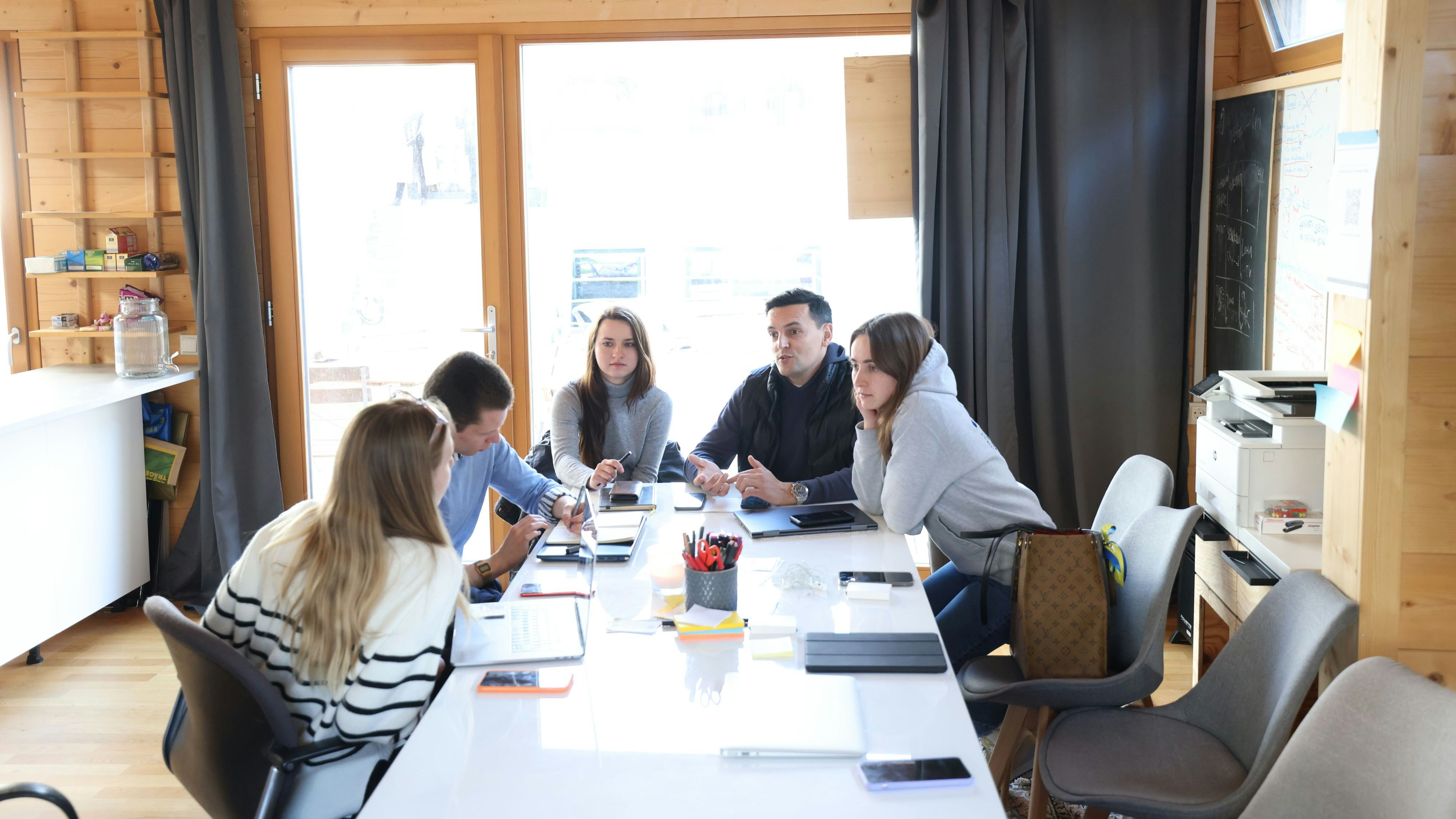 Das Team beim Arbeiten