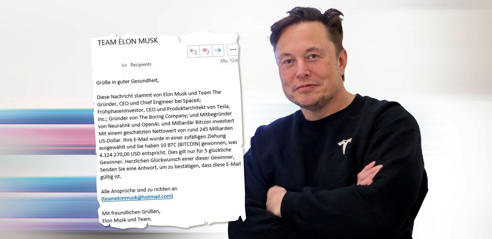 Die E-Mail verspricht einen 4-Millionen-Gewinn