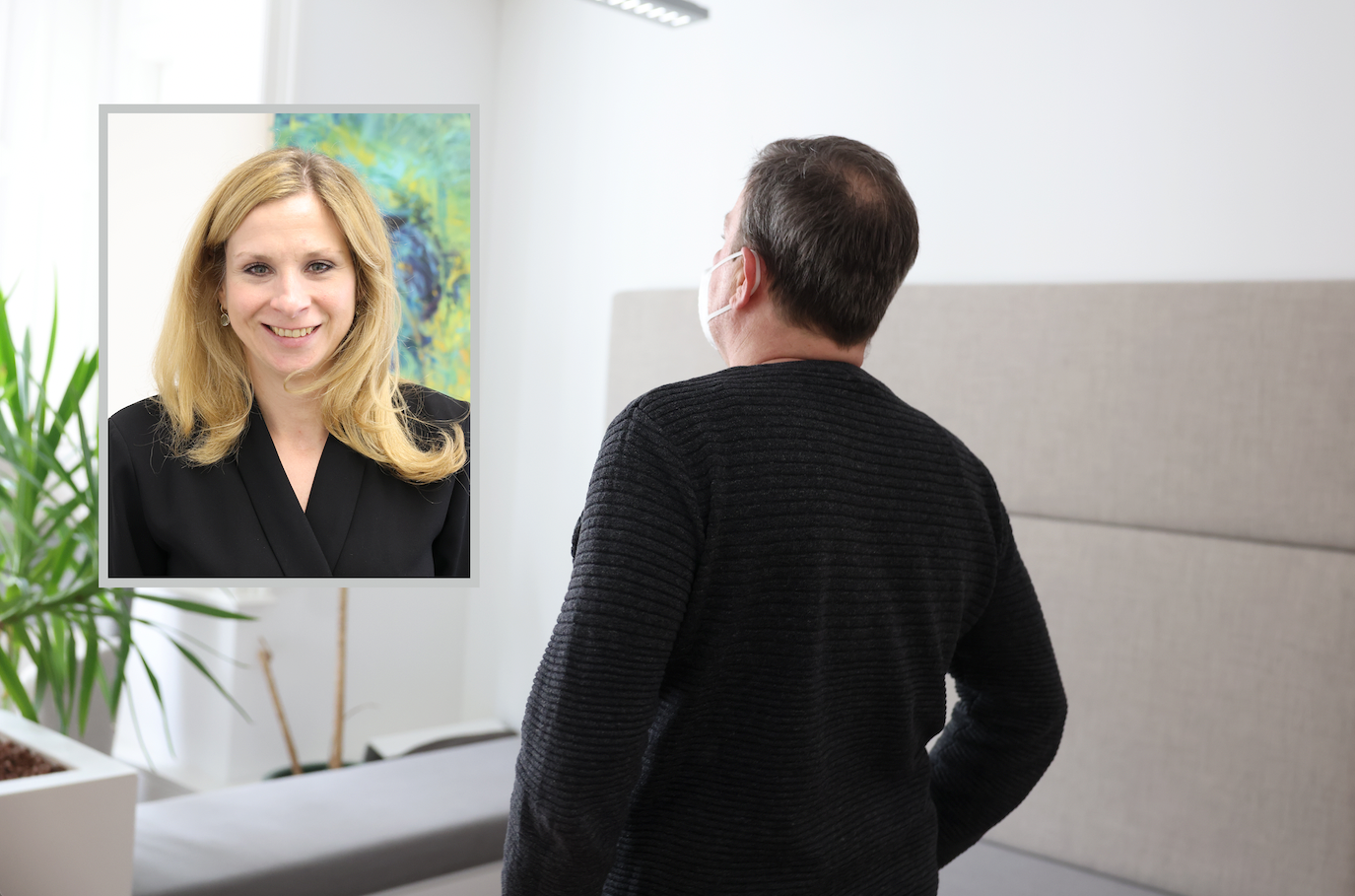 Michael S. (55) mit Anwältin Julia Andras von LGP Rechtsanwälte