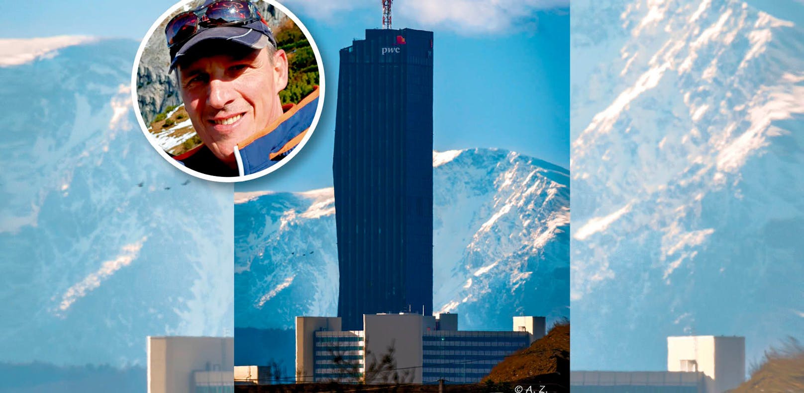  Andreas Zirri gelang dieses fantastische Foto vom Wiener DC Tower am Fuße des Schneebergs (NÖ).