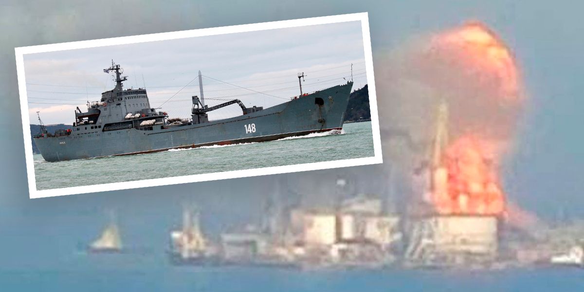 Die ukrainische Armee hat die "Orsk" im Hafen von Berdjansk gesprengt.