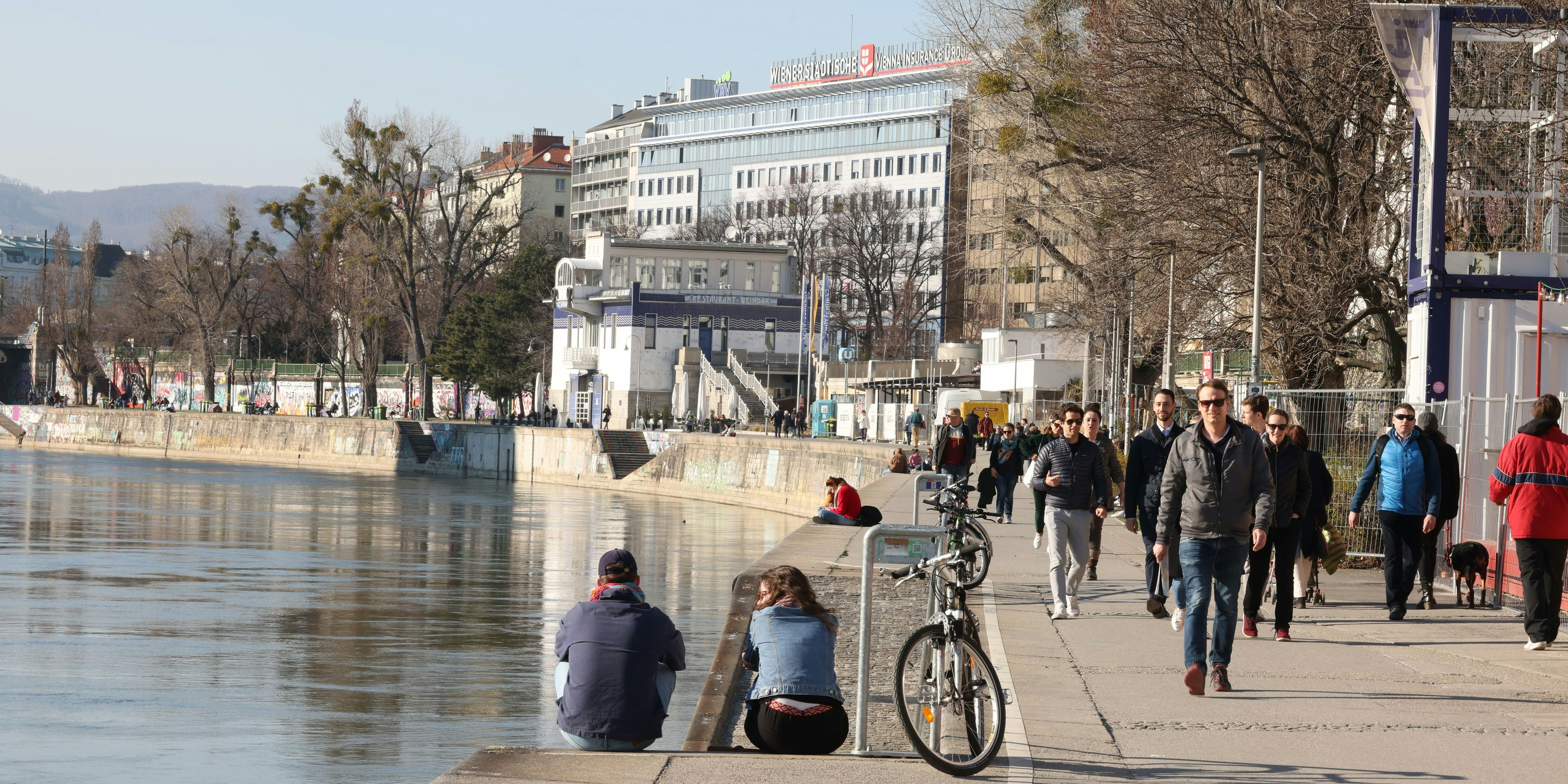 Der Wiener Donaukanal rüstet sich für das erste Frühlingswochenende