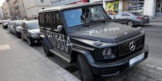 Putin-Fans demolieren ukrainische Luxus-Autos in Wien