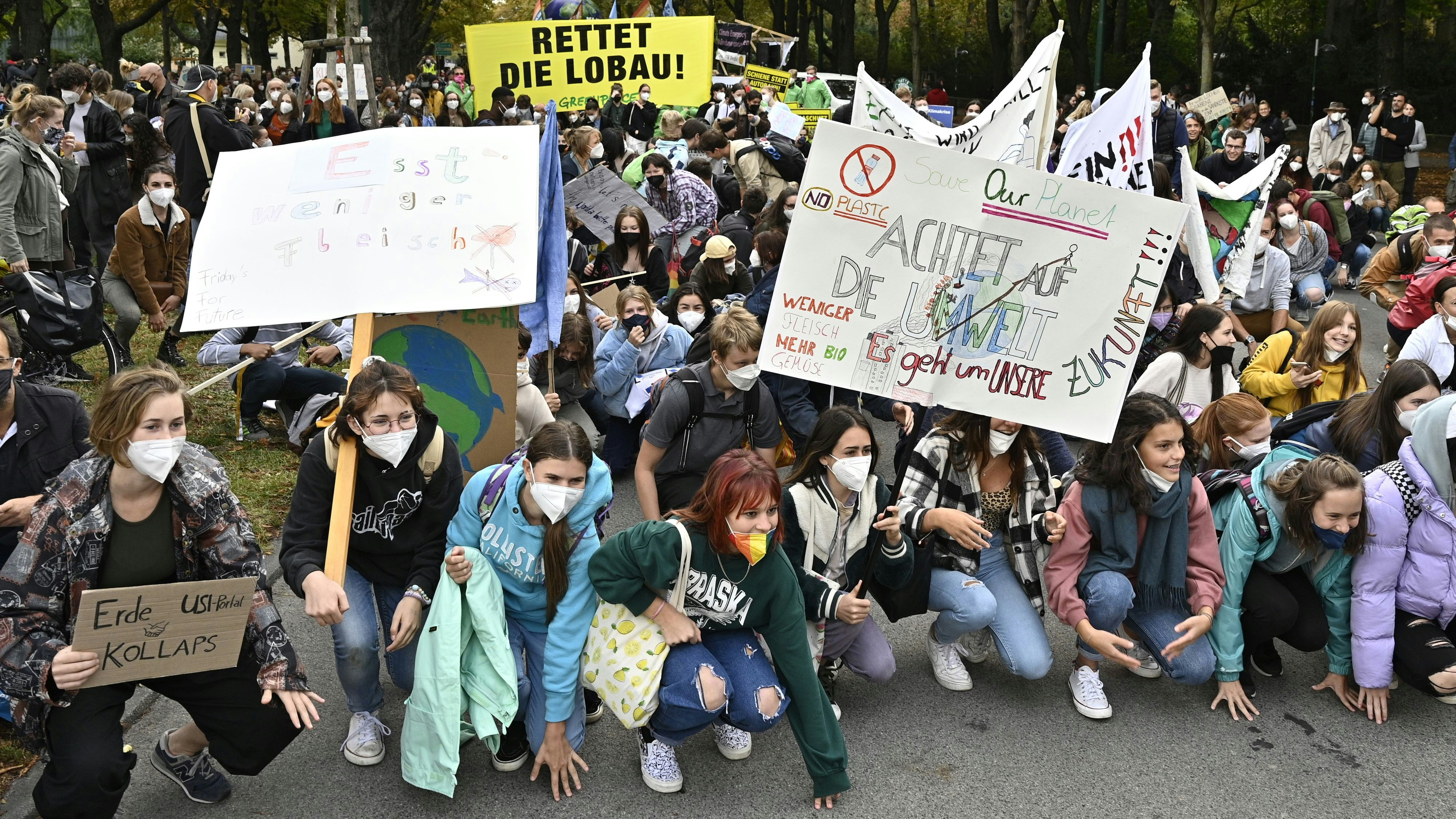 Demonstration der Plattform Fridays For Future im September 2021