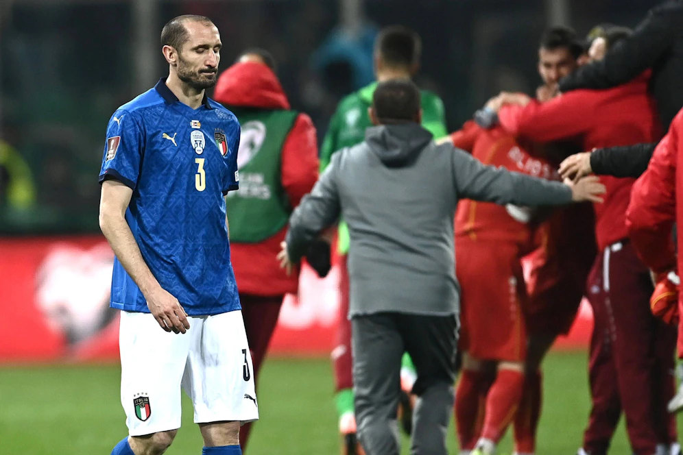 Italien-Kapitän Giorgio Chiellini nach dem Aus im WM-Play-off. 