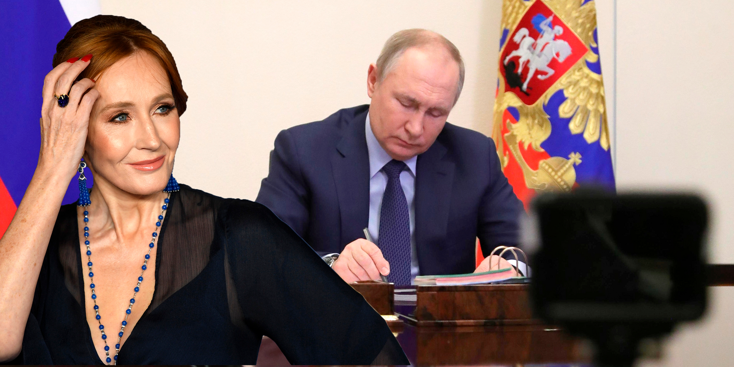 Sehen sich beide vom Westen gecancelt: Harry-Potter-Autorin J.K. Rowling und Kriegstreiber Wladimir Putin.