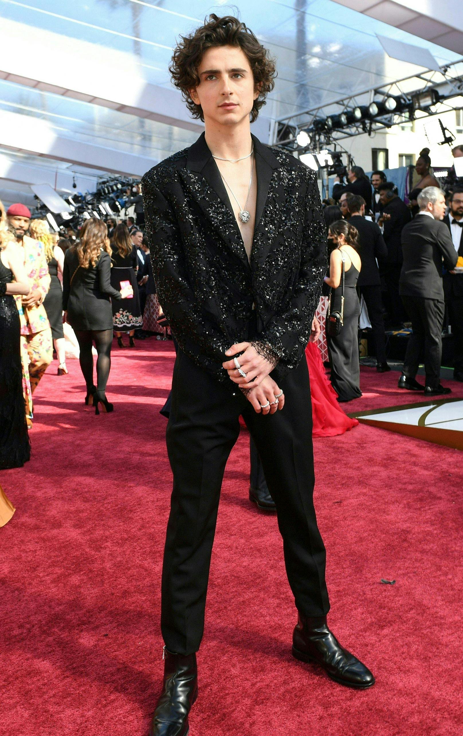 Hollywood-Star <strong>Timothee Chalamet</strong> glitzerte in <strong>Louis Vuitton</strong>.