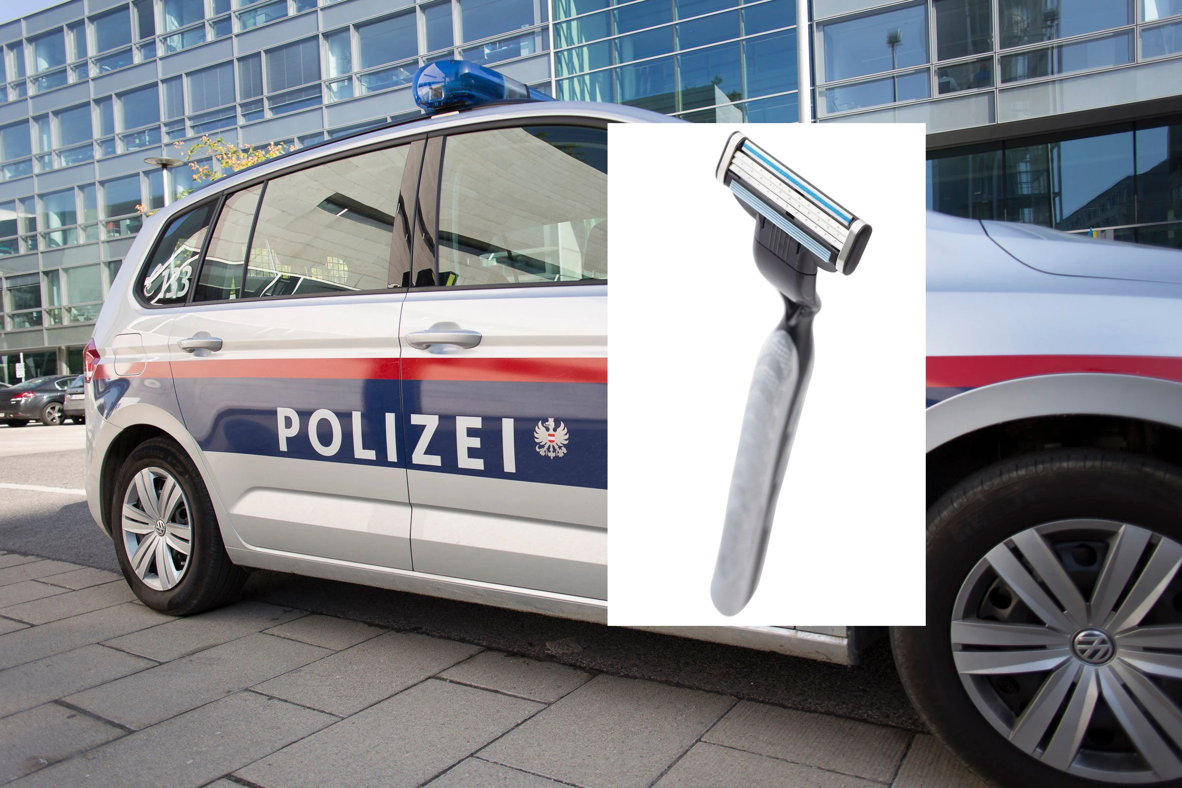Supermarkt-Coup: 44 Packungen Rasierklingen weg, die Polizei ermittelt.