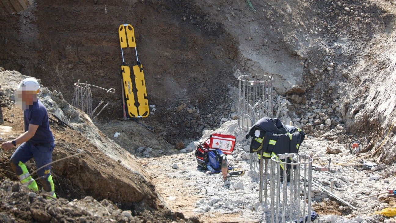 Der Mann wurde teilweise verschüttet.