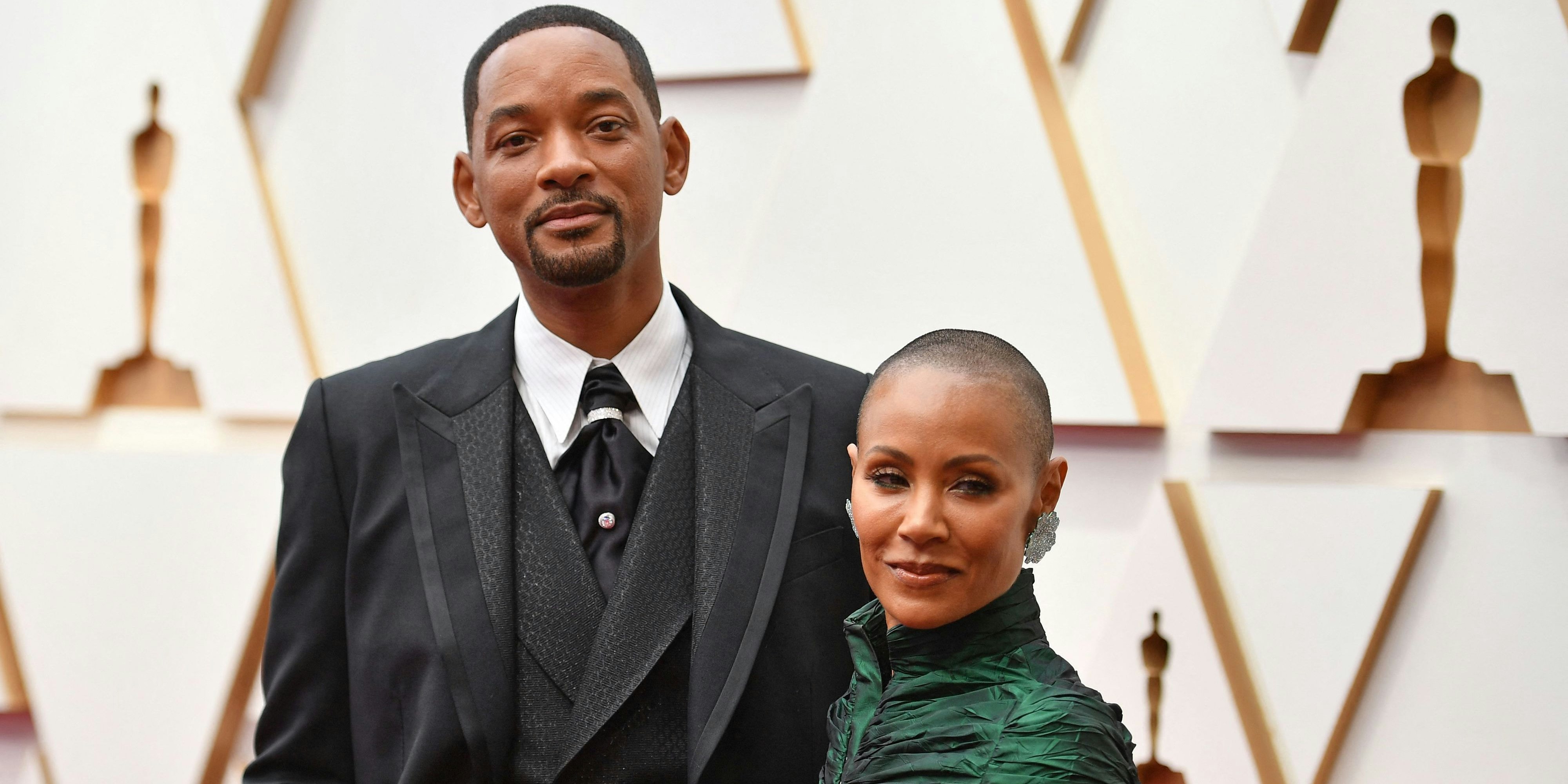 Download von www.picturedesk.com am 29.03.2022 (09:56).  CORRECTION / US actor Will Smith(L) and Jada Pinkett Smithattend the 94th Oscars at the Dolby Theatre in Hollywood, California on March 27, 2022. (Photo by Angela WEISS / AFP) / The erroneous mention[s] appearing in the metadata of this photo by Angela WEISS has been modified in AFP systems in the following manner: [Jada Pinkett Smith] instead of [Jada Pink Smith]. Please immediately remove the erroneous mention[s] from all your online services and delete it (them) from your servers. If you have been authorized by AFP to distribute it (them) to third parties, please ensure that the same actions are carried out by them. Failure to promptly comply with these instructions will entail liability on your part for any continued or post notification usage. Therefore we thank you very much for all your attention and prompt action. We are sorry for the inconvenience this notification may cause and remain at your disposal for any further information you may require. - 20220327_PD15447 - Rechteinfo: Rights Managed (RM) Nur fÃ¼r redaktionelle Nutzung! Werbliche Nutzung erfordert Freigabe: bitte schicken Sie uns eine Anfrage.