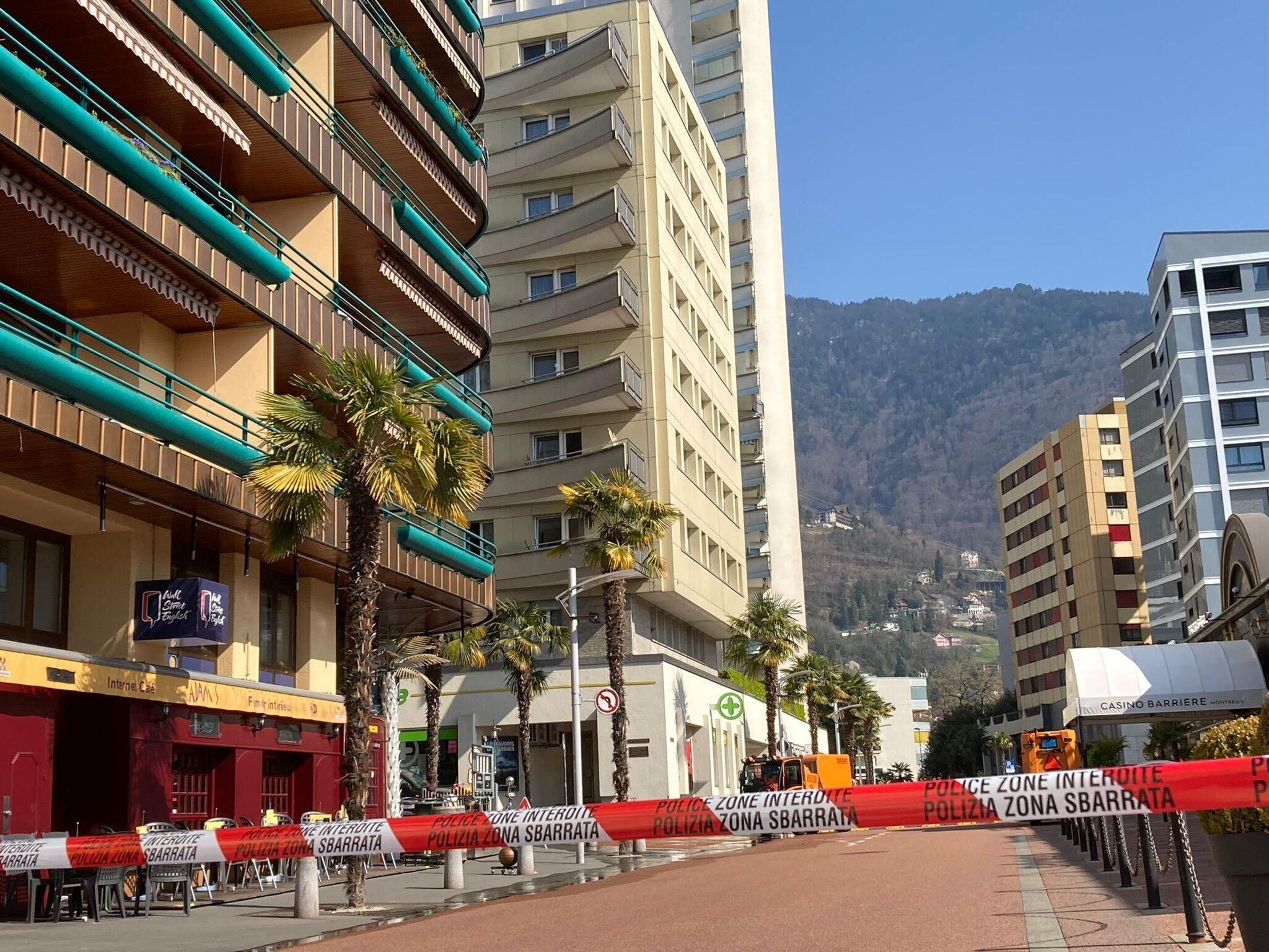 In Montreux sind am 24. März fünf Personen aus dem siebten Stock gestürzt. 