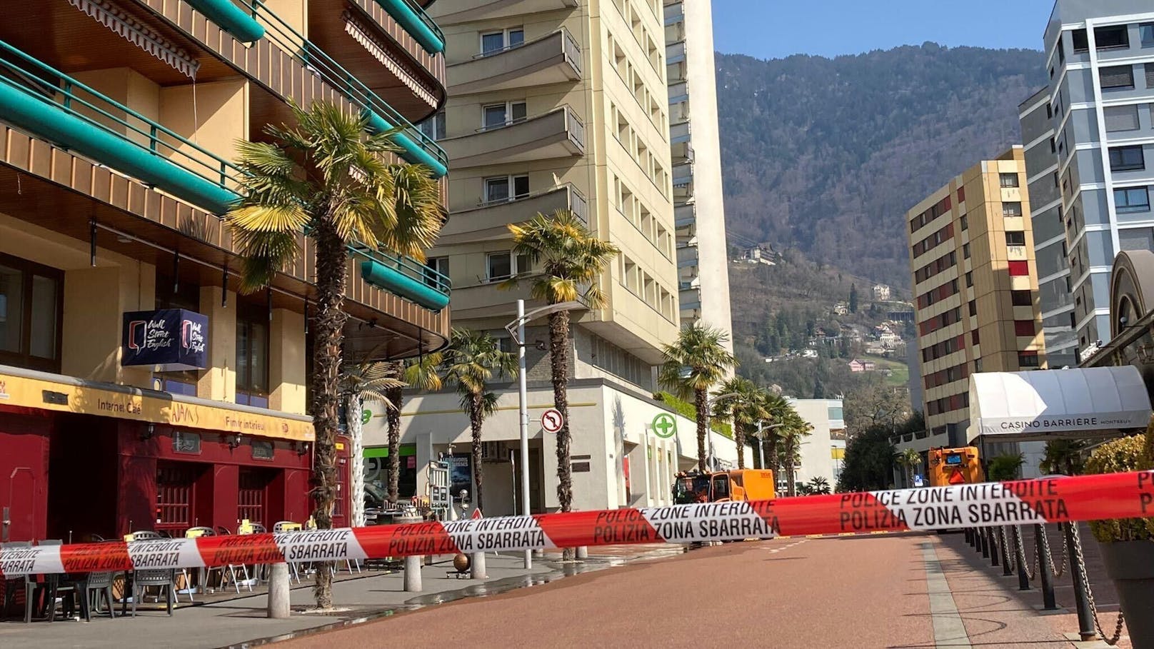 In Montreux sind am 24. März fünf Personen aus dem siebten Stock gestürzt. 