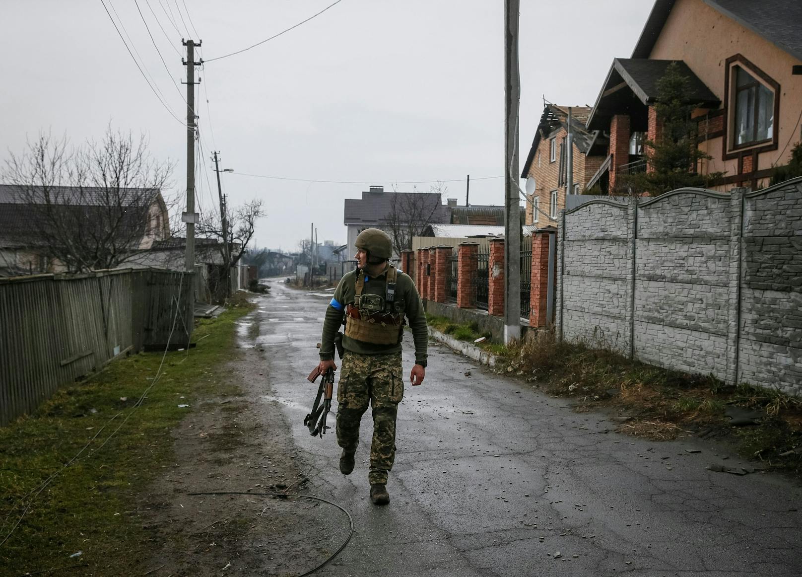 Eindrücke von der Kriegsfront rund um Kiew am 29. März 2022.