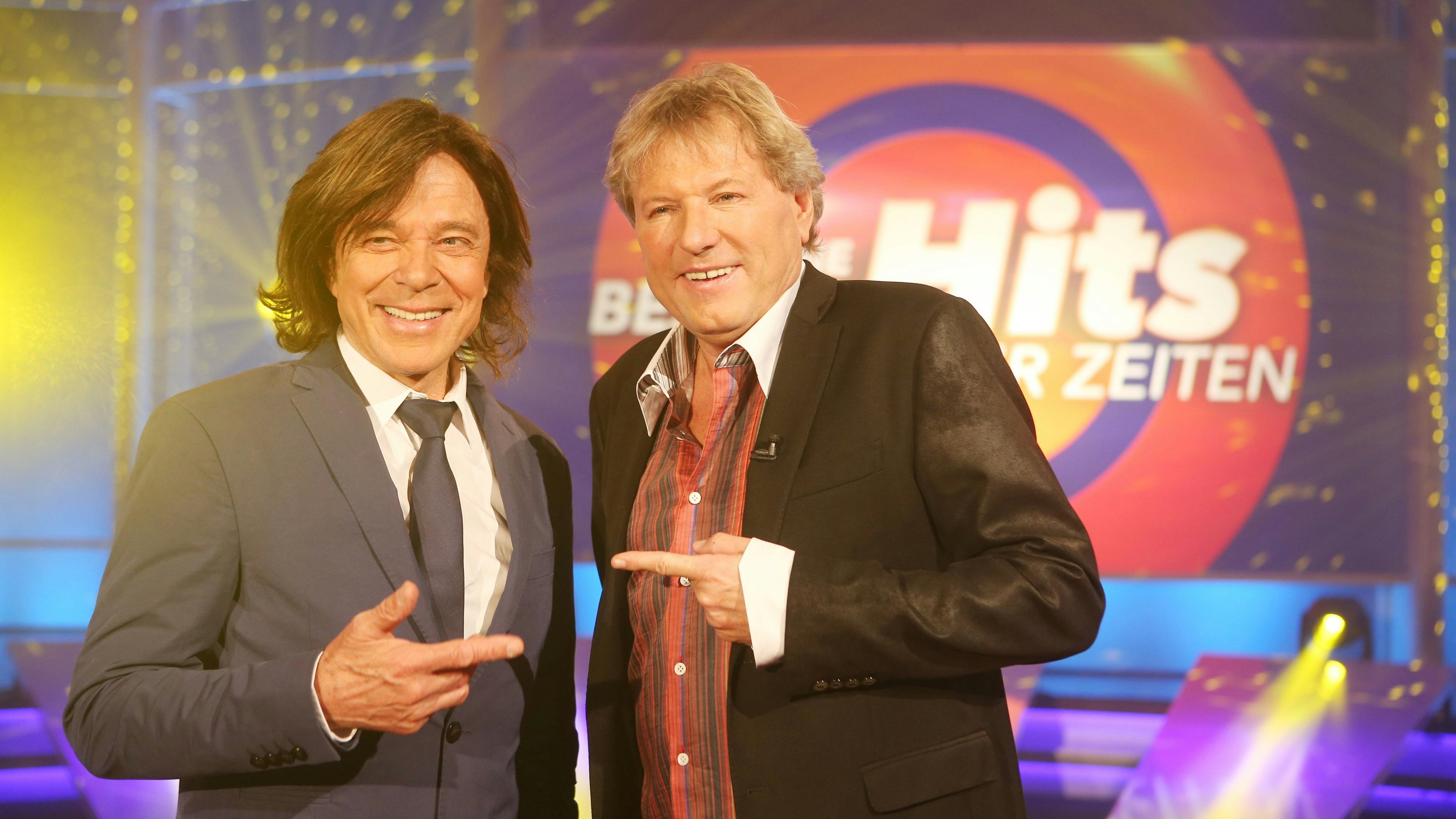 Jürgen Drews (links) und Bernhard Brink bei der Vorstellung der neuen TV-Sendung "Meine Schlagerwelt" (2016)
