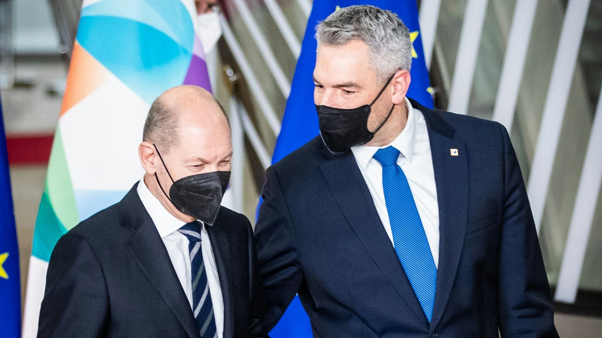 Olaf Scholz und Karl Nehammer in Brüssel (Archivbild)