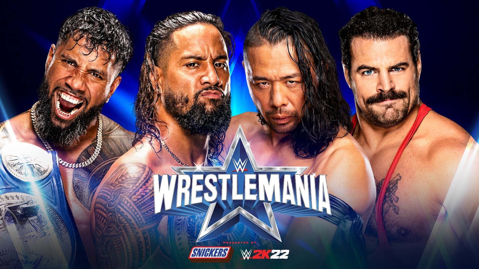 Smackdown Tag Team Championship: The Usos vs. Shinsuke Nakamura und Rick Boogs