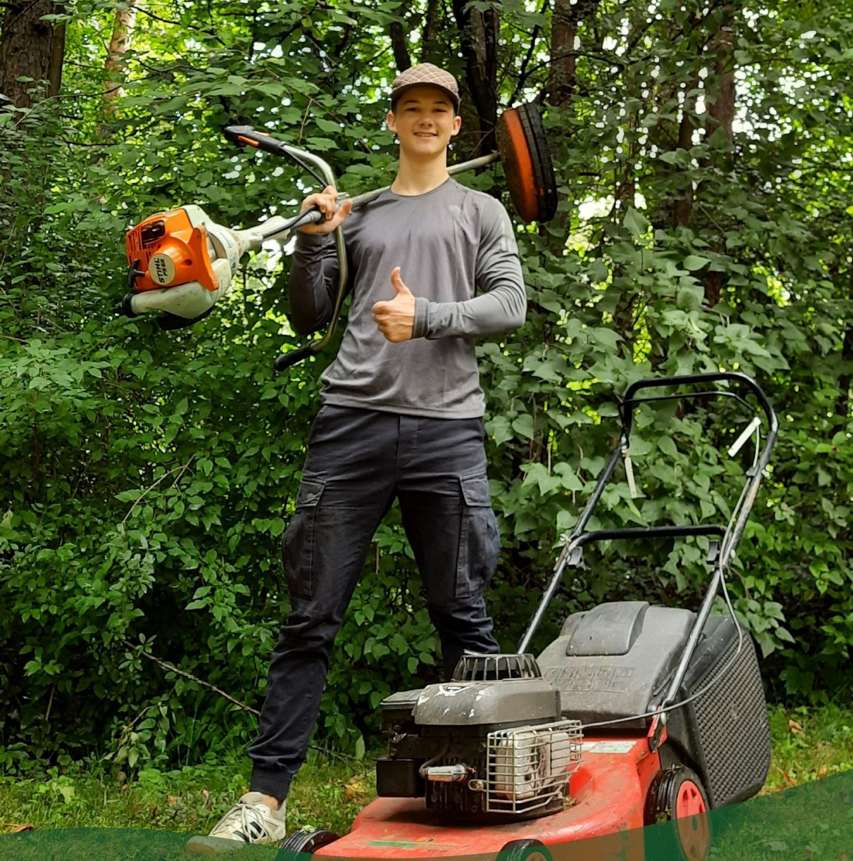 Isaak Paumann bietet Gartenpflege an. 