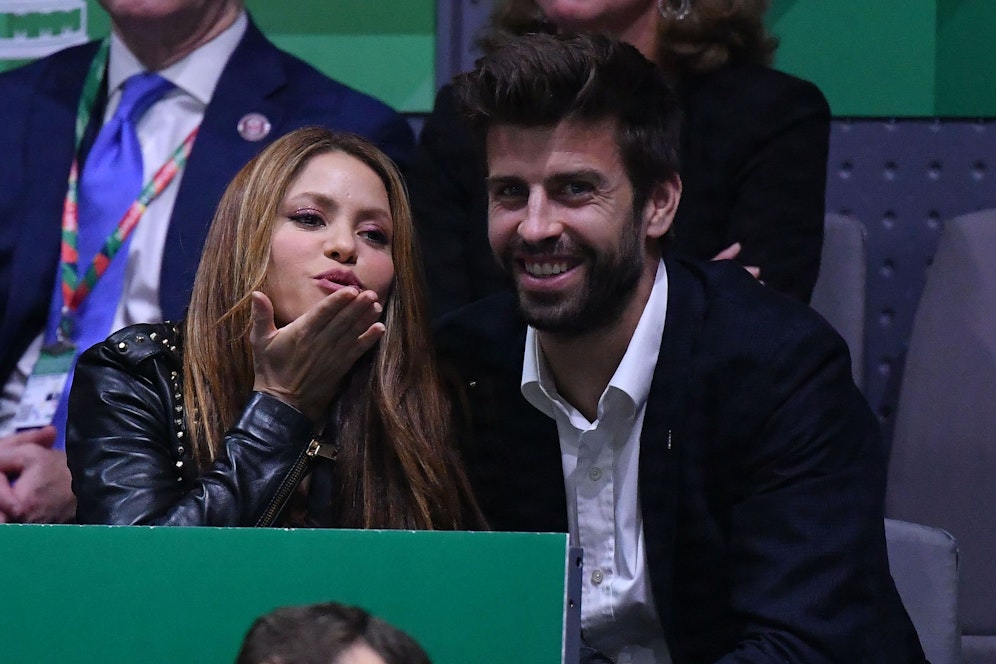 Barcelona-Star Gerard Pique mit Popsängerin Shakira. 