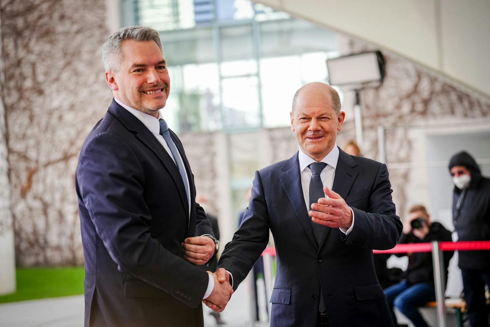 Karl Nehammer und Olaf Scholz in Berlin