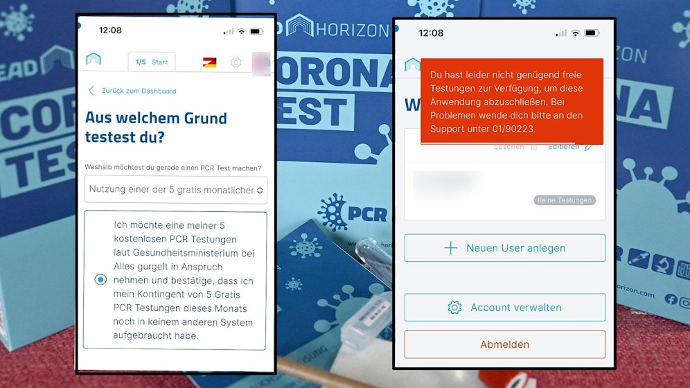 User, die sich zwei Wochen lang nicht getestet haben, müssen ein neues Profil erstellen