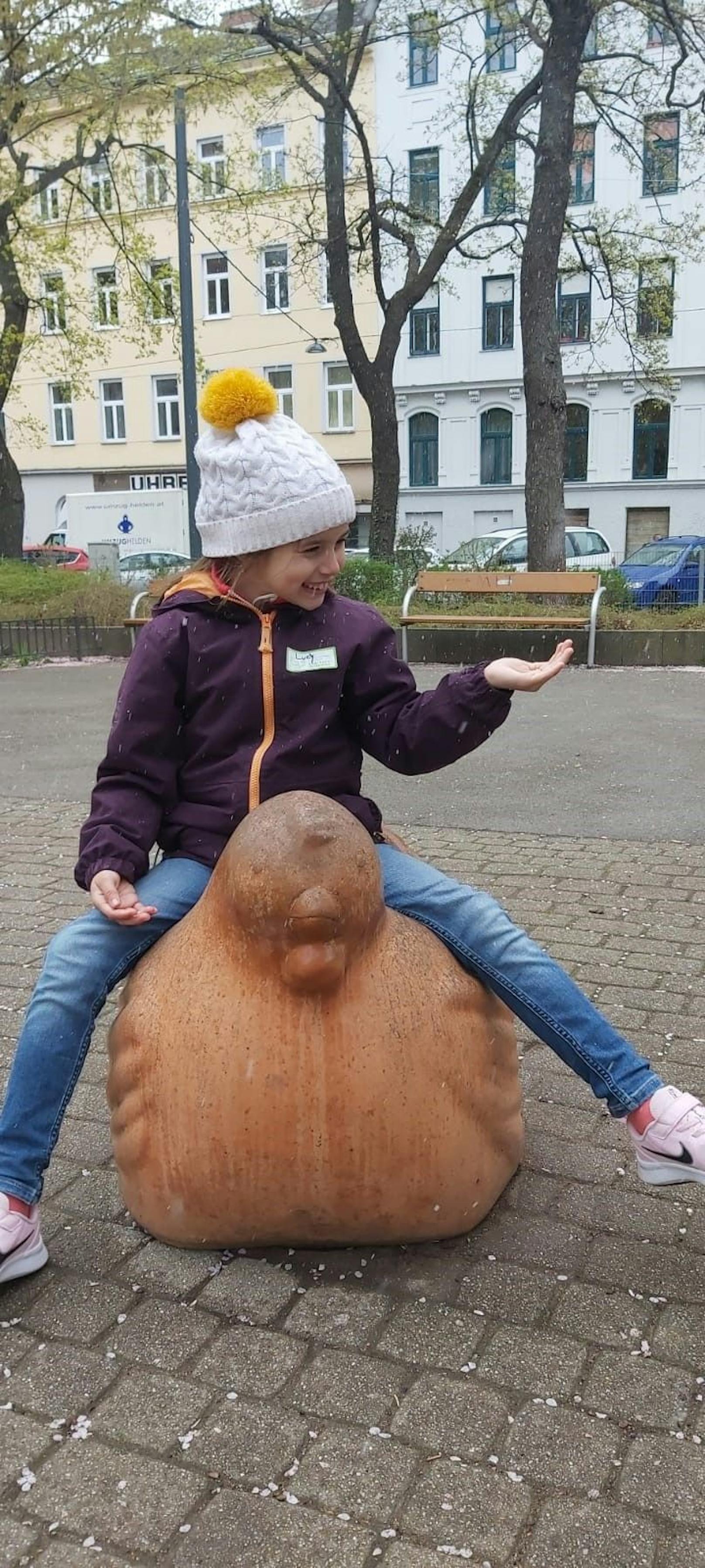 Auch in Hernals freuten sich die Wiener und Wienerinnen über den Schnee.