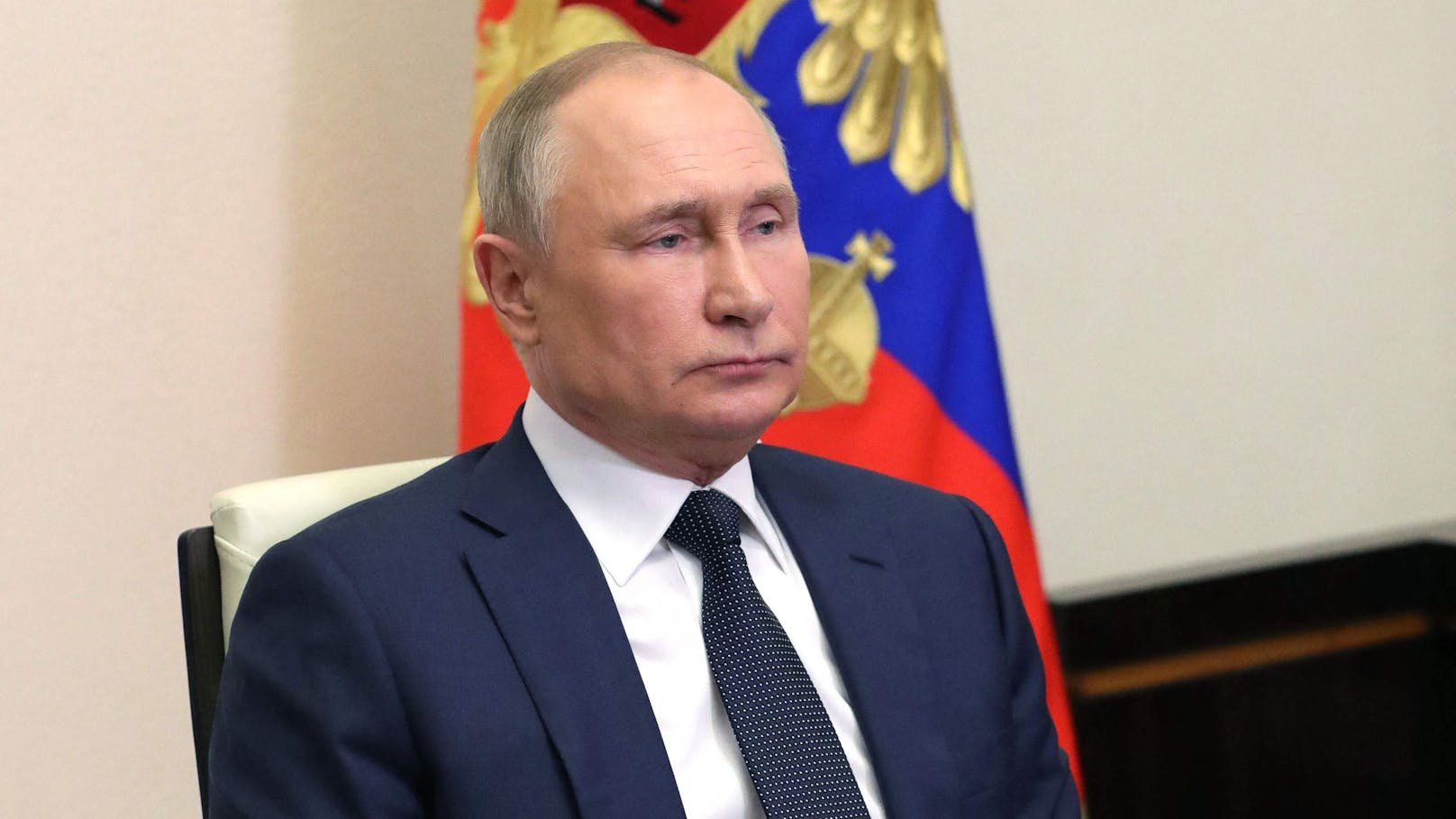 Russlands Präsident Wladimir Putin bei einer Videokonferenz am 1. April 2022.