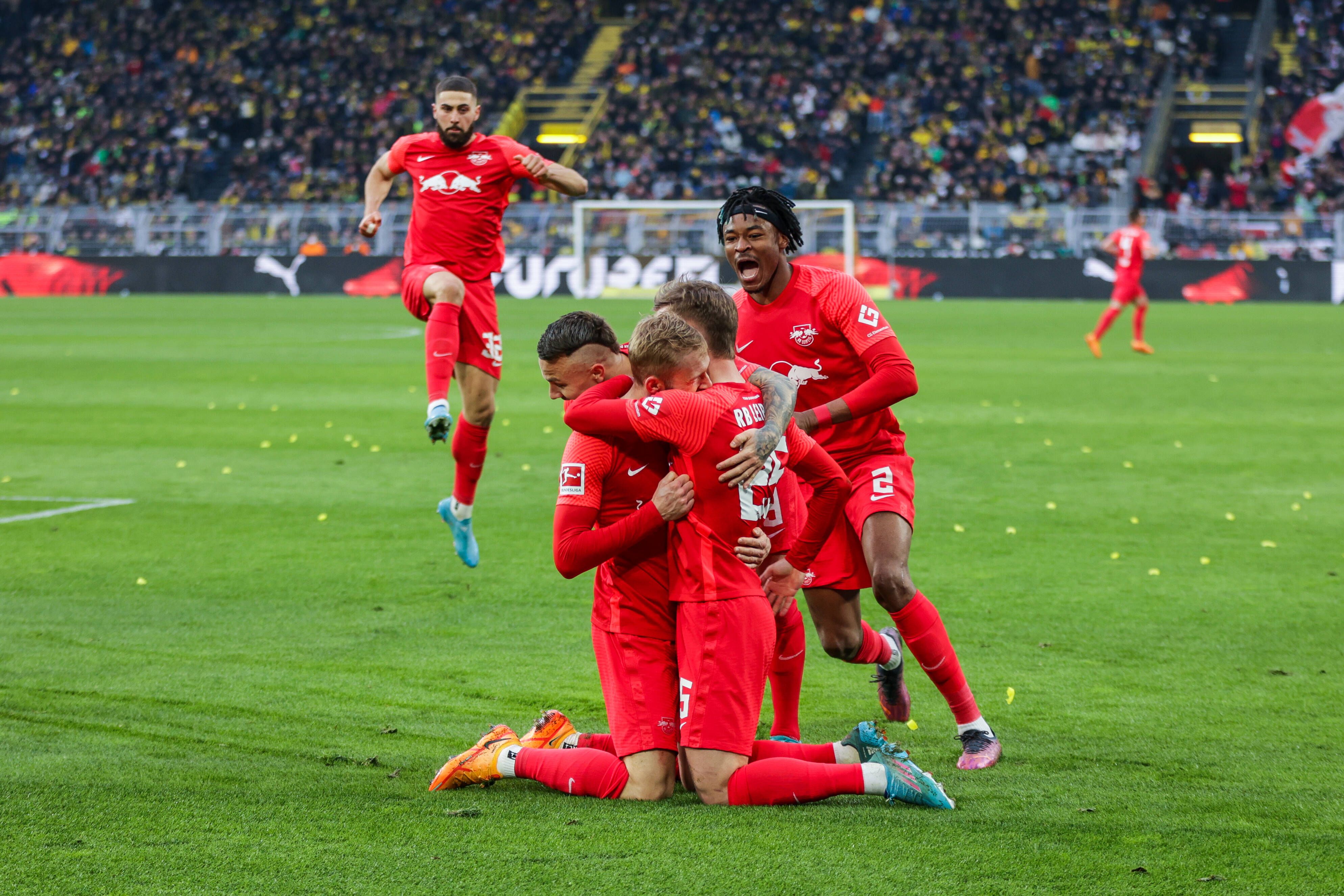 Konrad Laimer schnürt einen Doppelpack für Leipzig. 