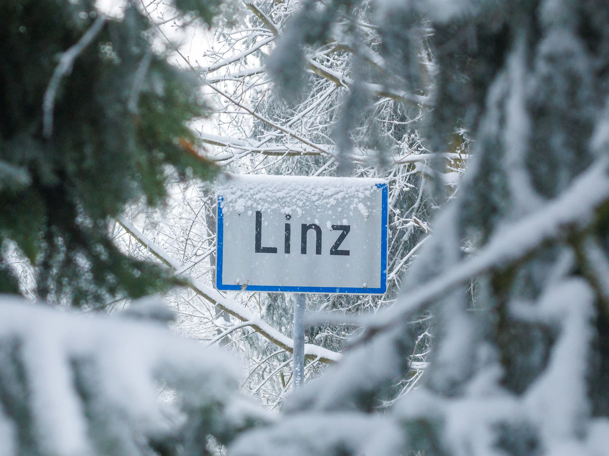 Auch Linz zeigt sich in weiß.