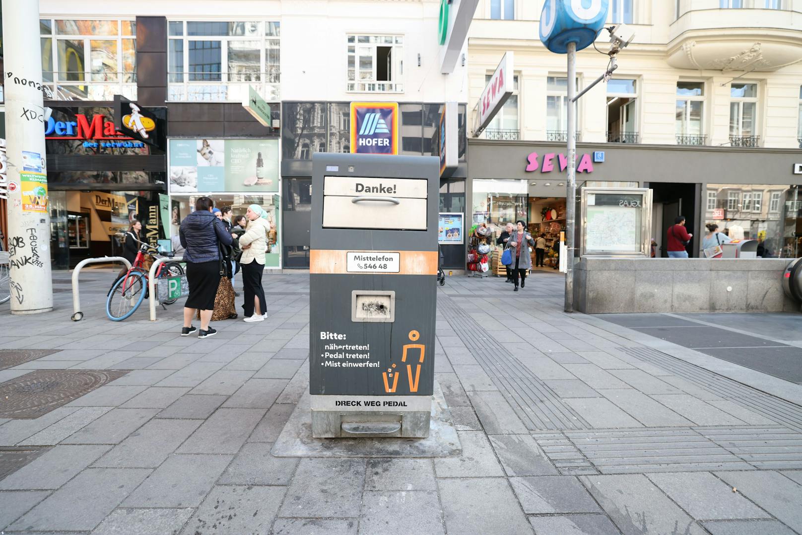 2020 wurde der erste smarte Papierkorb in Wien präsentiert.&nbsp;